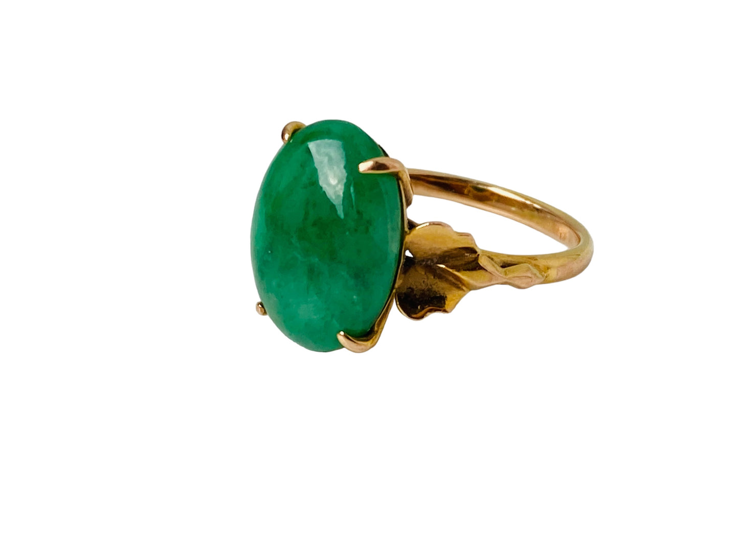 Vintage 14ct Gold Jade Ring