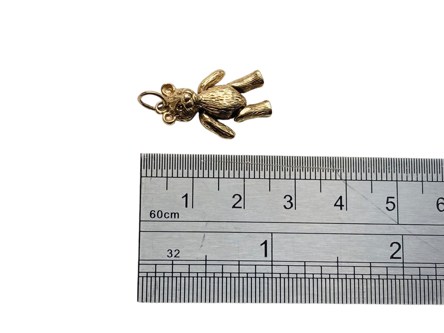 Vintage 9ct Gold Articulated Bear Pendant