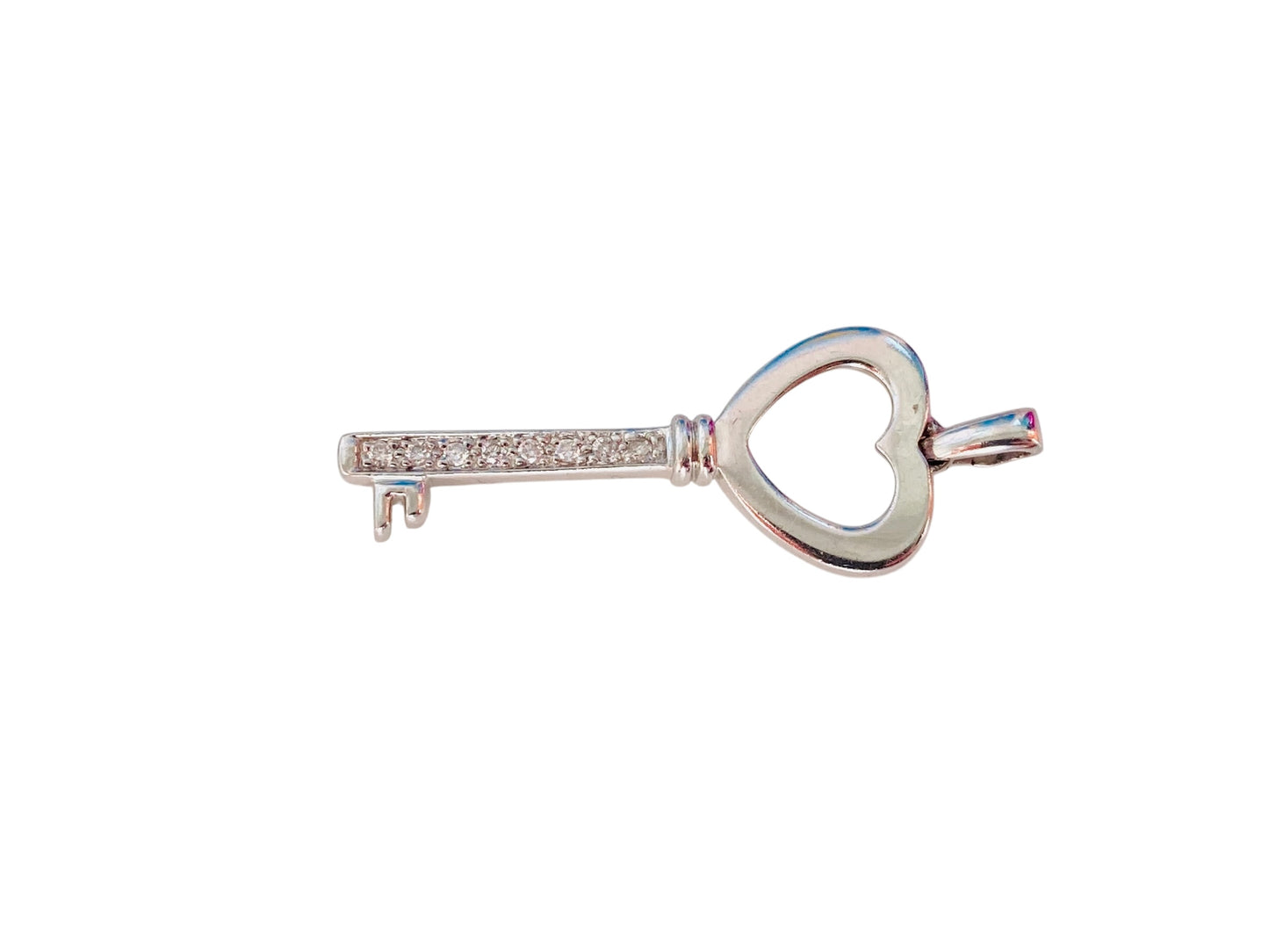 9ct Gold Diamond Key Pendant