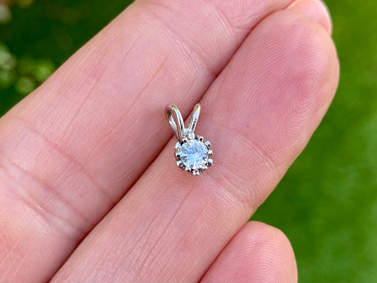 9ct Gold Diamond Solitaire Pendant