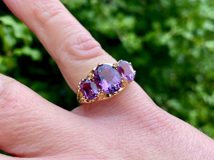 Vintage 9ct Gold Amethyst Ring