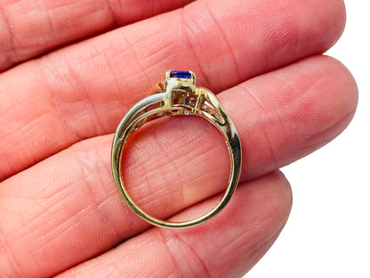 14ct Gold Tanzanite & Diamond Ring