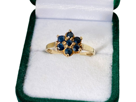 Vintage 9ct Gold Sapphire Ring