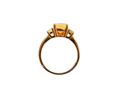 9ct Gold Opal & Tourmaline Ring