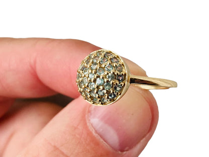 9ct Gold Green Beryl Ring