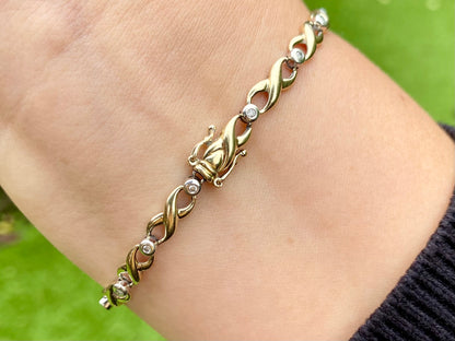 9ct Gold Diamond Bracelet