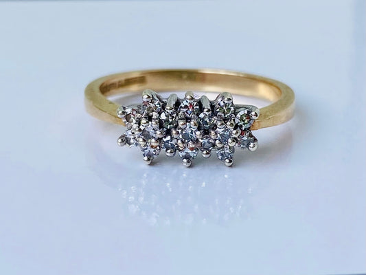 Vintage 9ct Gold Diamond Ring