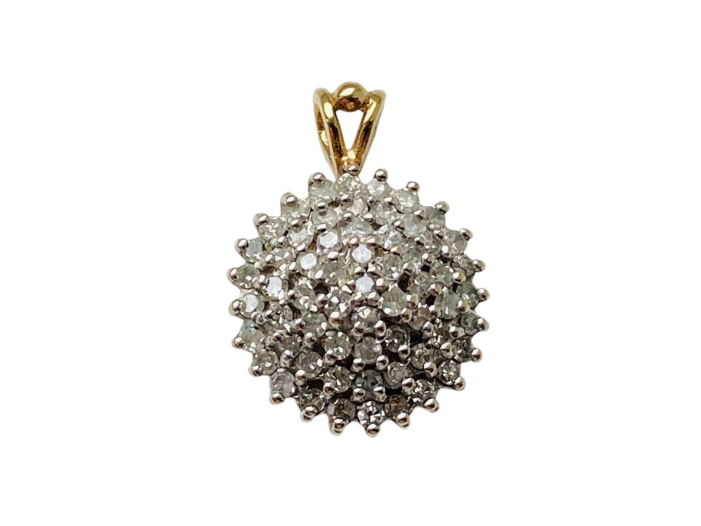 9ct Gold Diamond Cluster Pendant