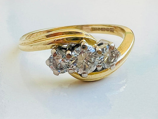 18ct Gold 0.50ct Diamond Three-Stone Ring