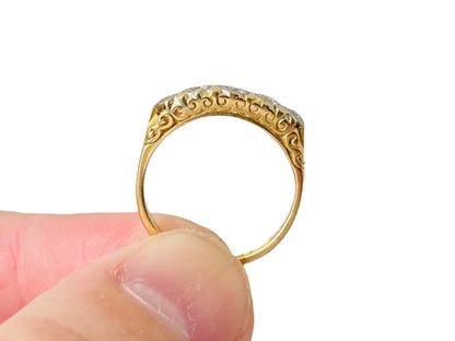 Vintage 18ct Gold Five-Stone Diamond Ring