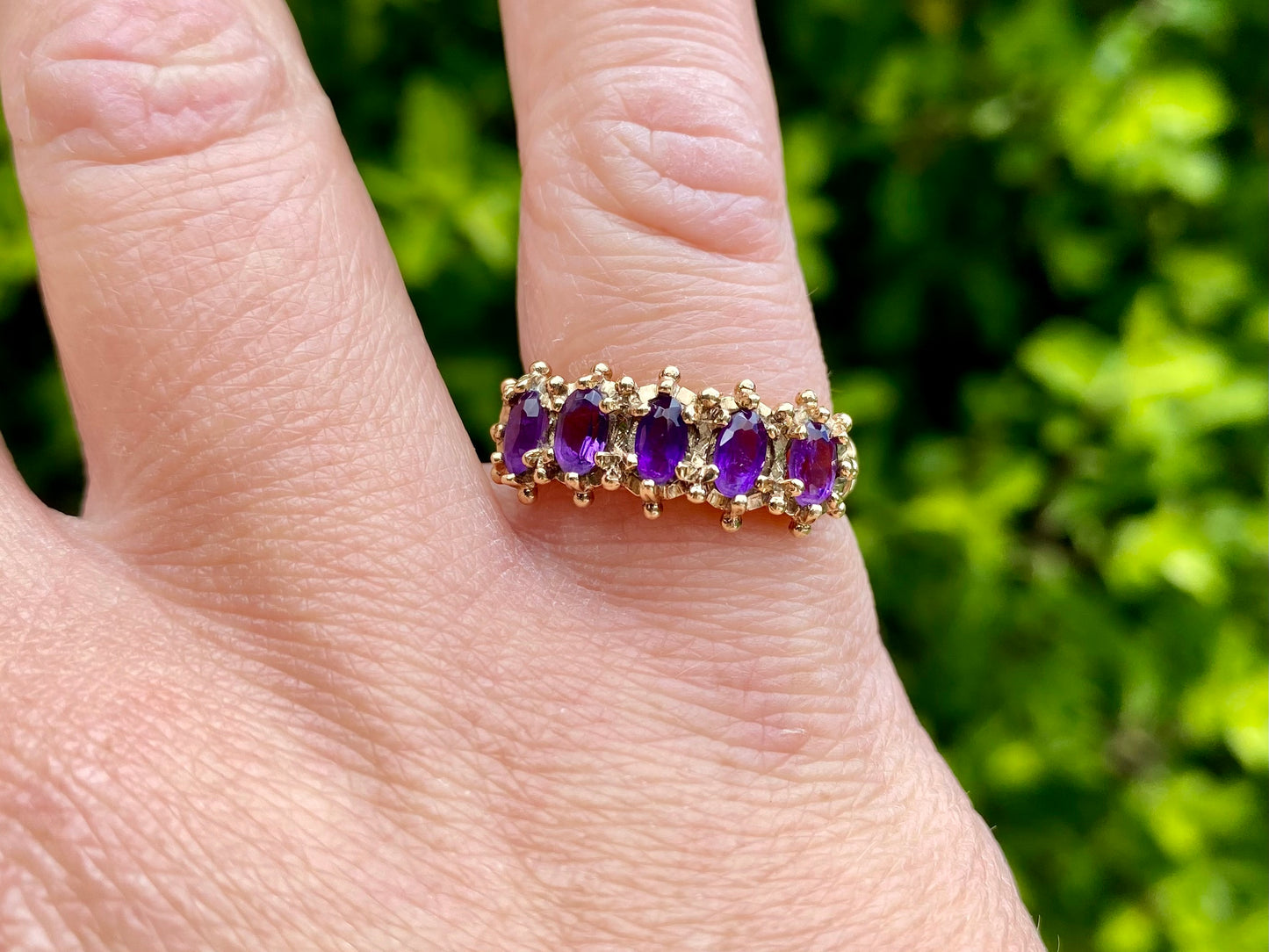 Vintage 9ct Gold Amethyst Ring