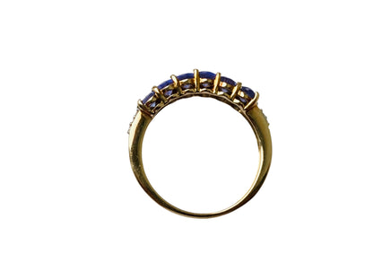 9ct Gold Tanzanite & Diamond Ring