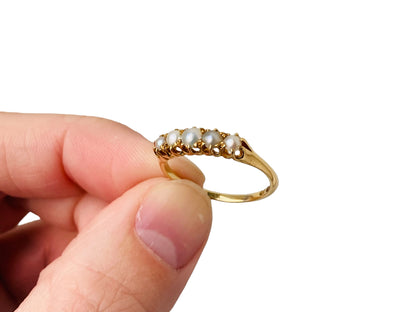 Antique 18ct Gold Pearl Ring