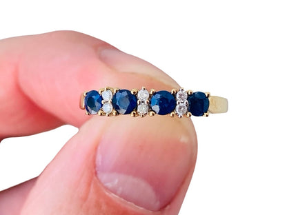 9ct Gold Sapphire & Diamond Ring