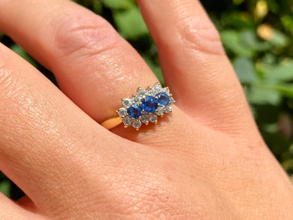 18ct Gold Sapphire & Diamond Ring