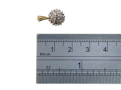 9ct Gold Diamond Cluster Pendant