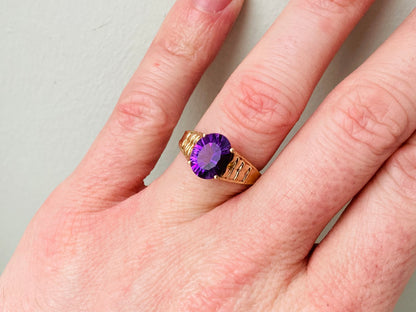 9ct Gold Amethyst Ring