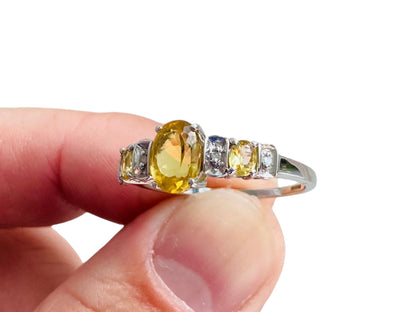 9ct Gold Scapolite & Diamond Ring