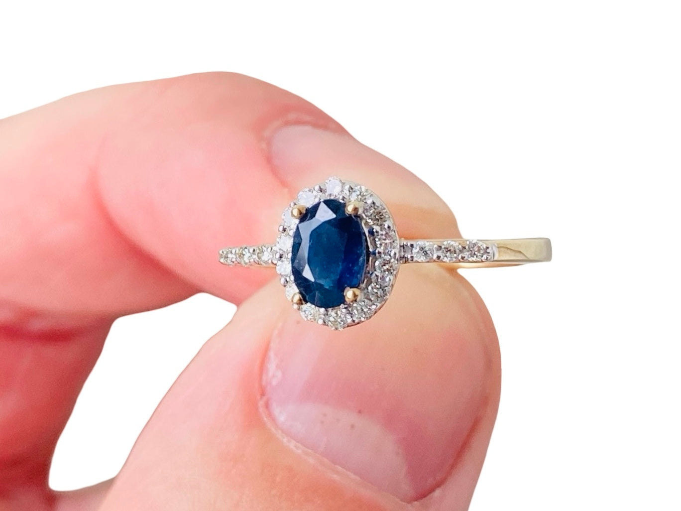 9ct Gold Sapphire & Diamond Ring