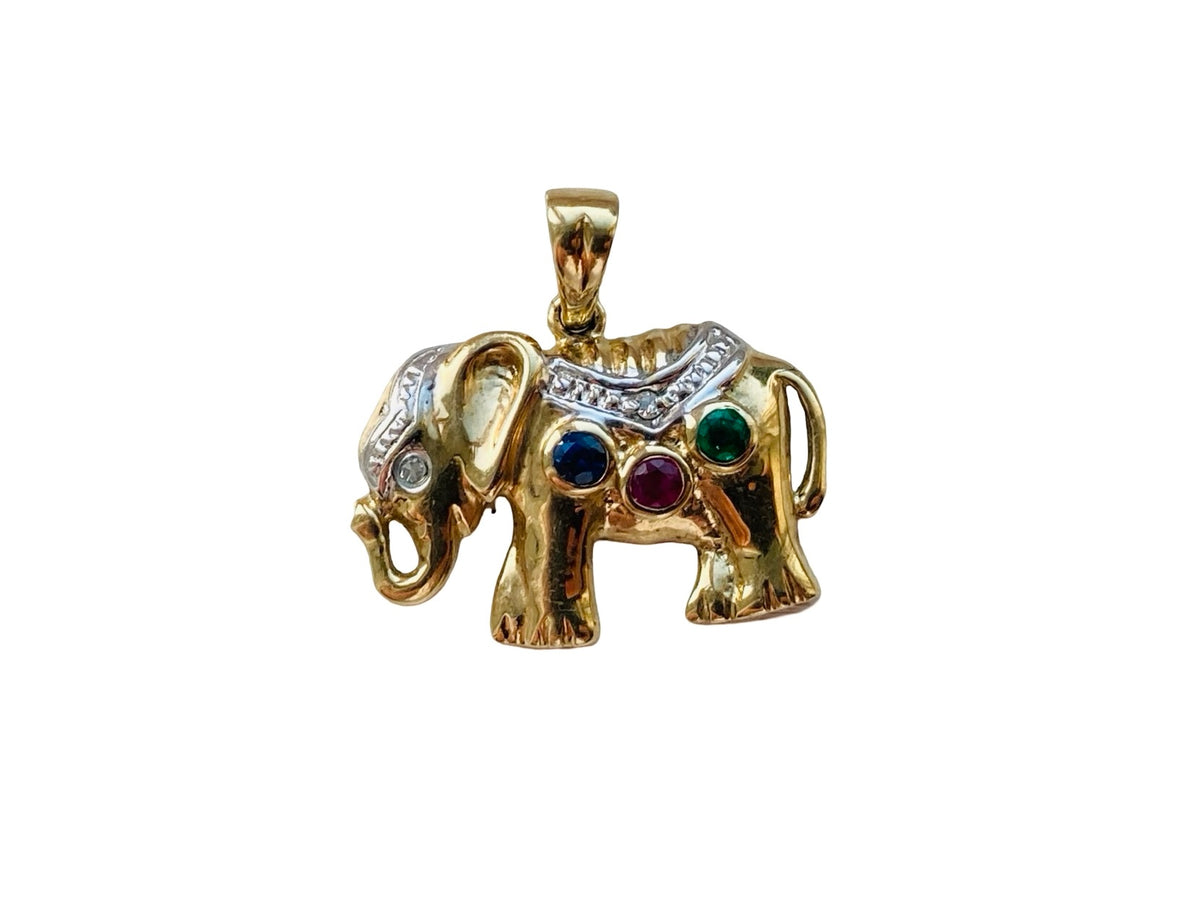 9ct Gold Elephant Pendant