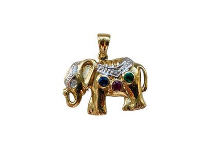 9ct Gold Elephant Pendant