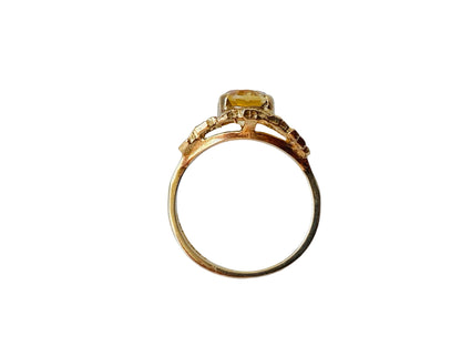 Vintage 9ct Gold Citrine Ring