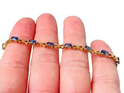 9ct Gold Sapphire Bracelet