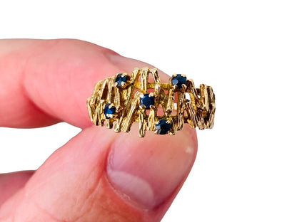 Vintage 9ct Gold Sapphire Ring