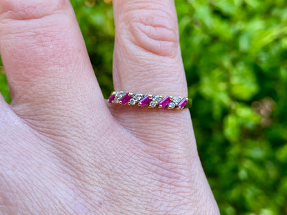 18ct Gold Ruby & Diamond Ring