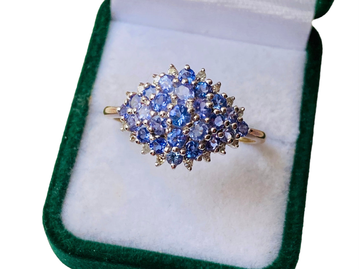 9ct Gold Tanzanite & Diamond Ring