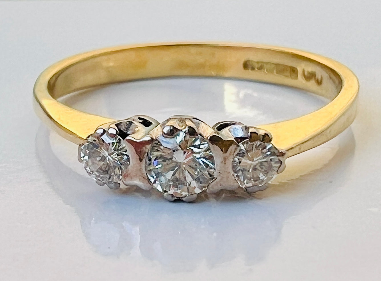 18ct Gold Three-Stone Diamond Ring
