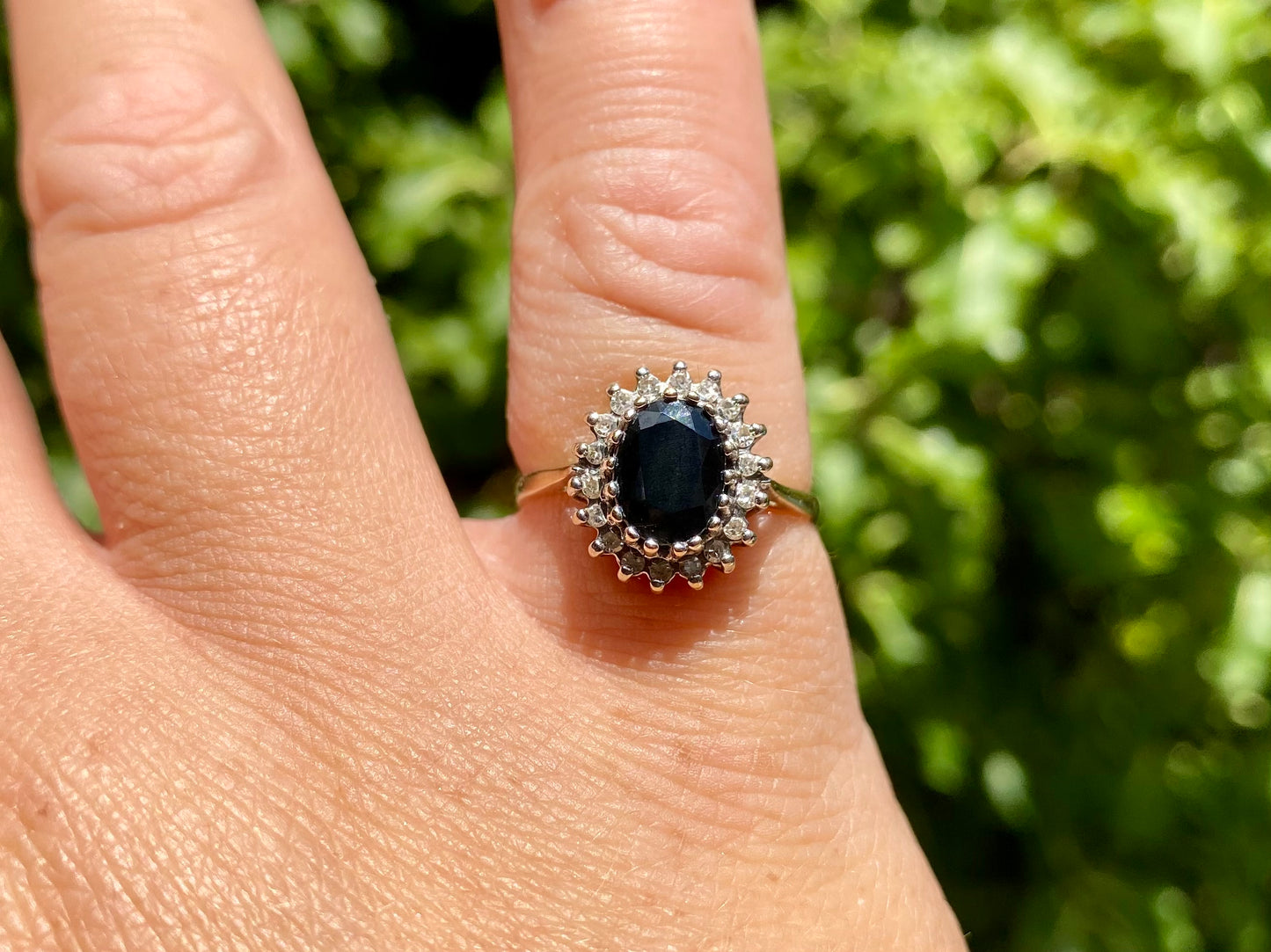 9ct Gold Sapphire & Diamond Ring