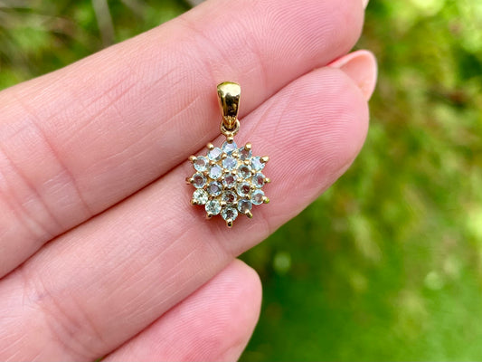 9ct Gold Beryl Pendant