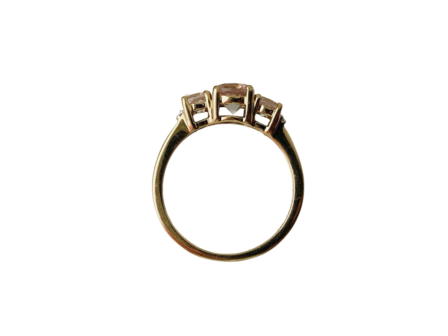 9ct Gold Morganite & Diamond Ring
