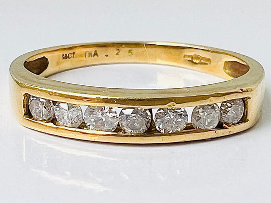18ct Gold Seven-Stone Diamond Ring