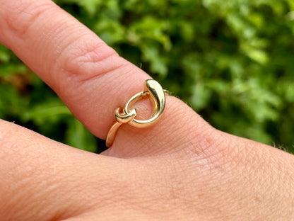 Vintage 9ct Gold Loop Ring