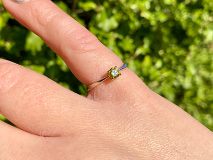 18ct Gold Yellow Diamond Solitaire Ring