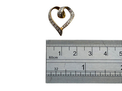 9ct Gold Diamond Heart Pendant