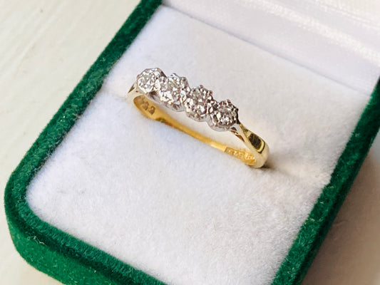 Vintage 18ct Gold Diamond Ring