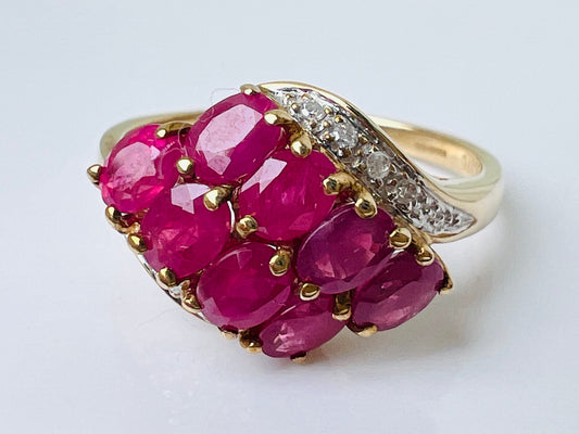 9ct Gold Ruby & Diamond Ring