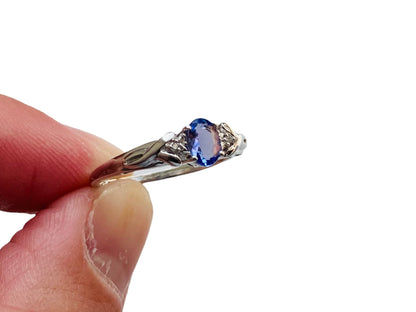 9ct Gold Tanzanite & Diamond Ring