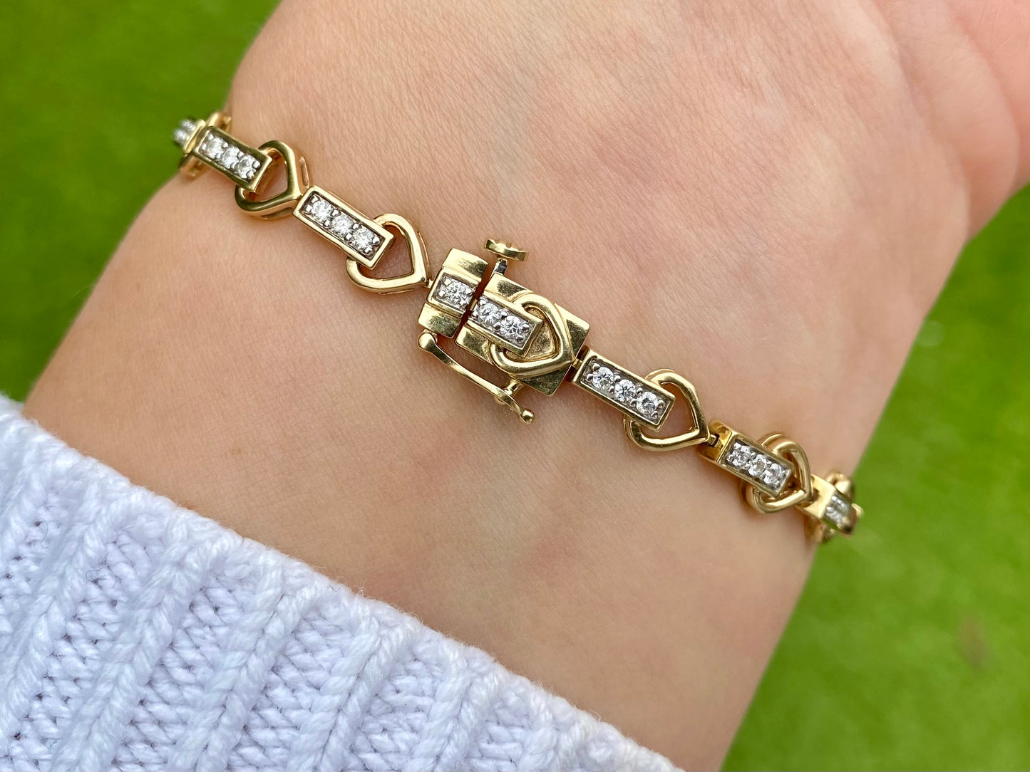 9ct Gold Diamond Bracelet