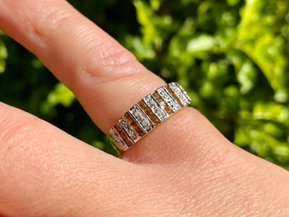 9ct Gold Citrine & Diamond Ring