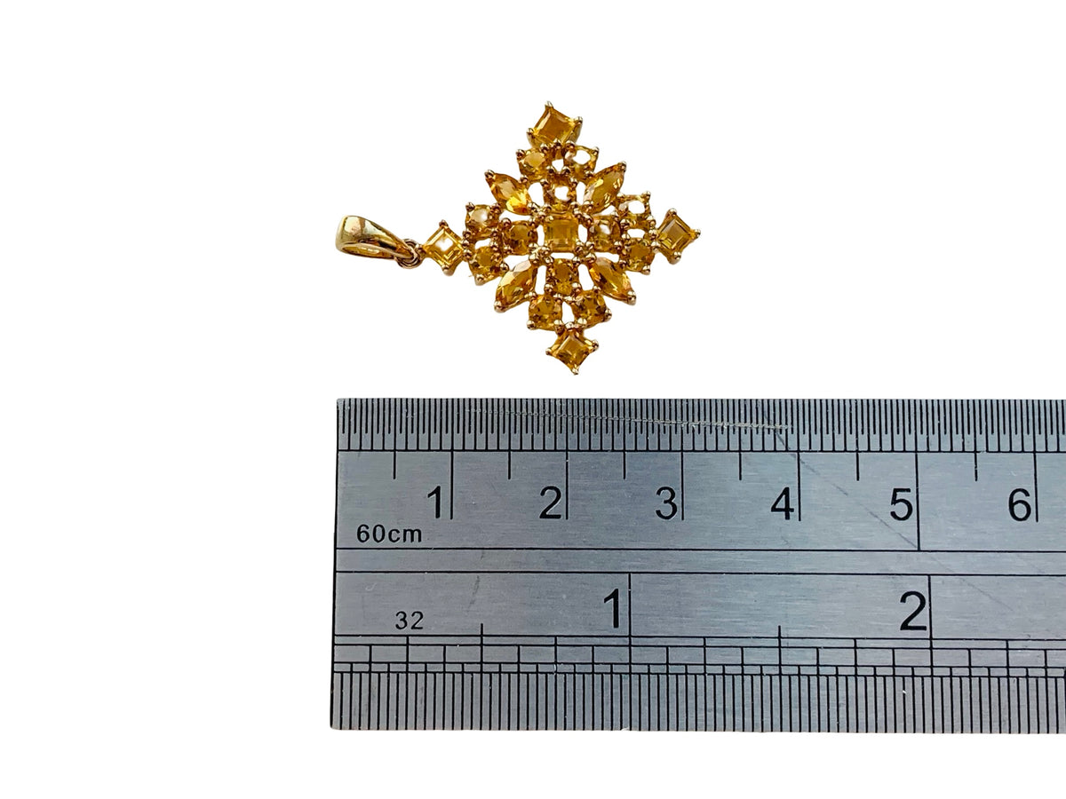 9ct Gold Citrine Pendant