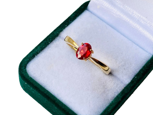 9ct Gold Red Sapphire Ring