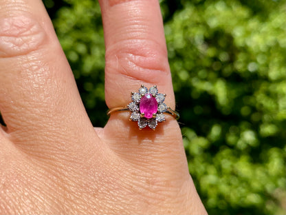 9ct Gold Ruby & Diamond Ring