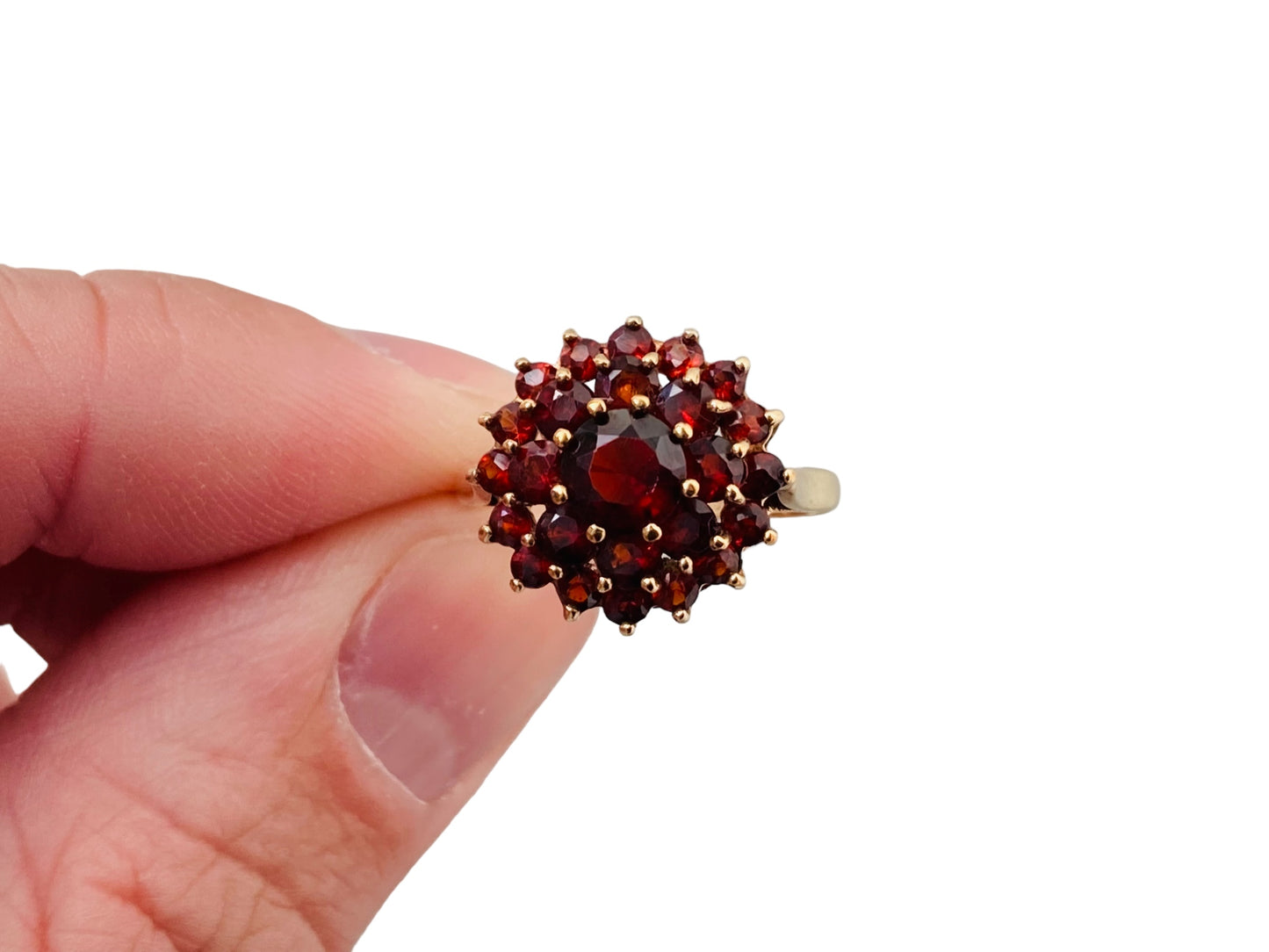 Vintage 9ct Gold Garnet Ring