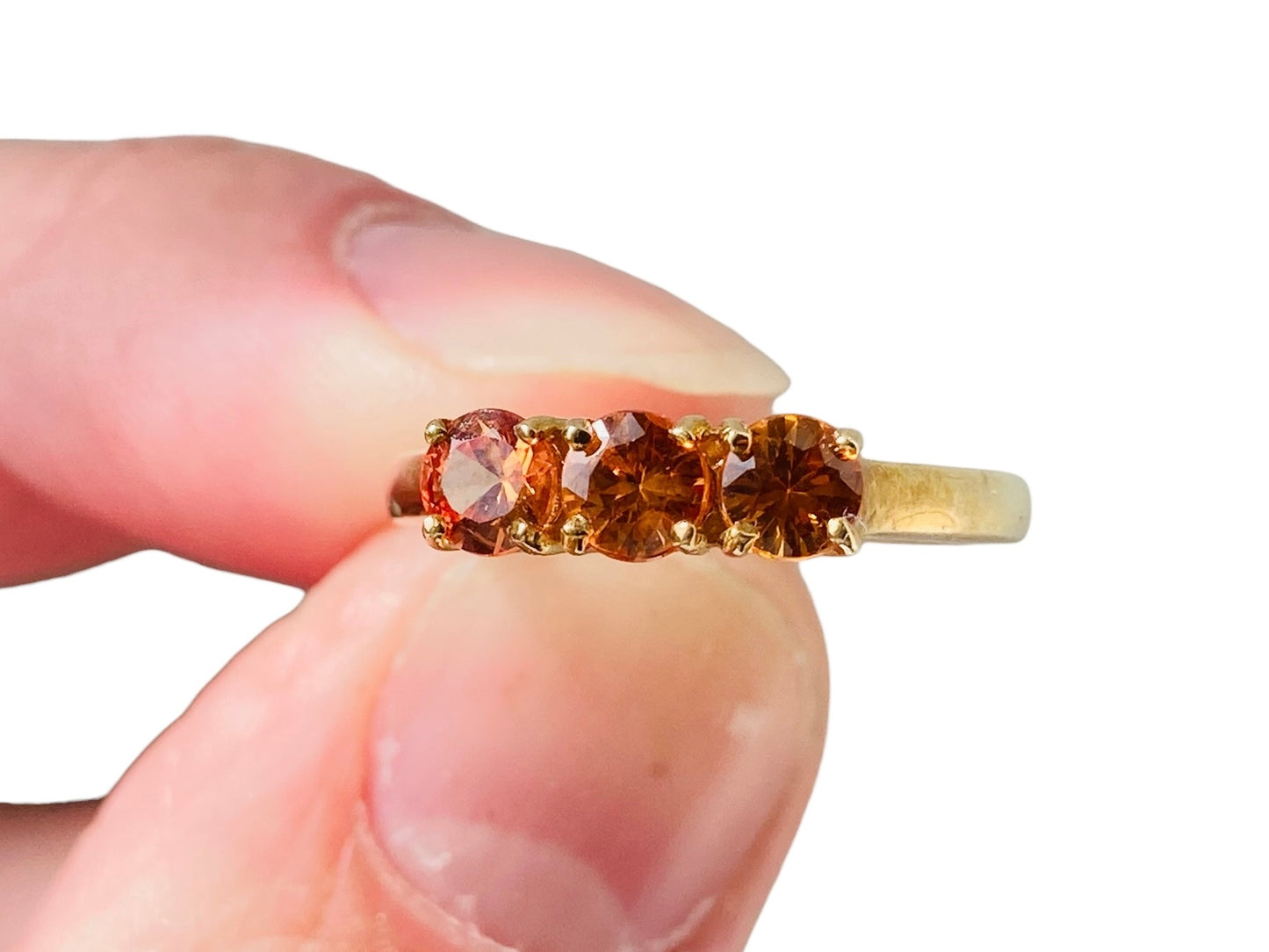 9ct Gold Orange Sapphire Ring