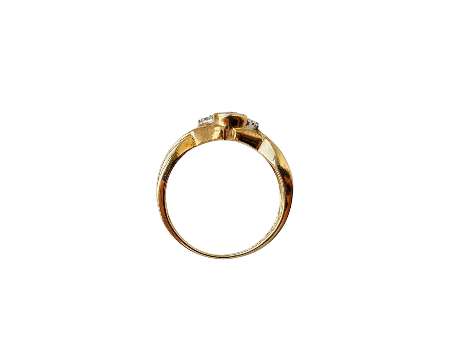 9ct Gold Pink Sapphire & Diamond Ring