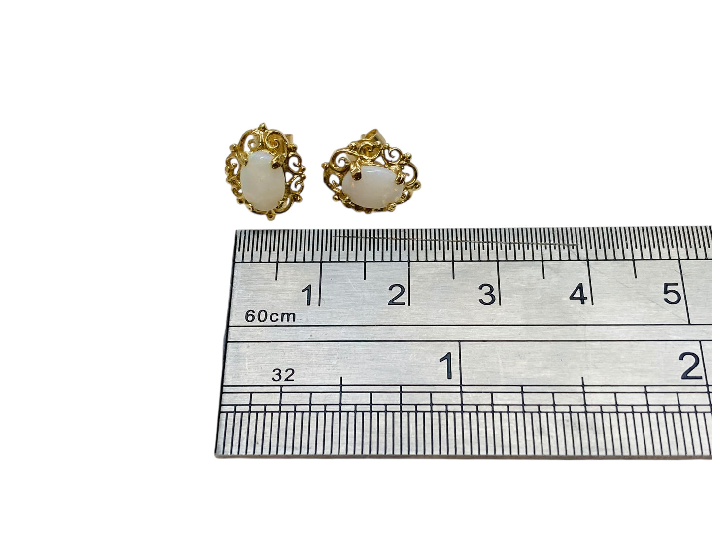 9ct Gold Opal Earrings